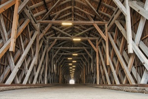Alte Rheinbrücke zwischen Schweiz und Liechtenstein